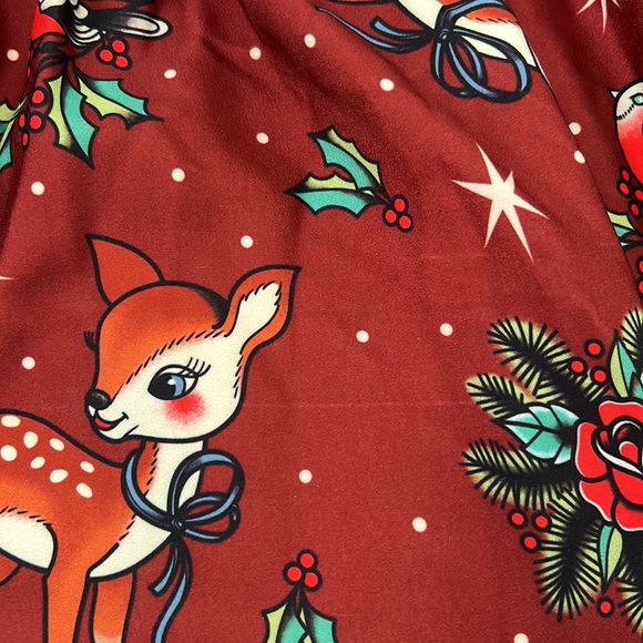 Sourpuss Deer Me Reindeer Christmas Holiday Skirt - Picture 7 of 12